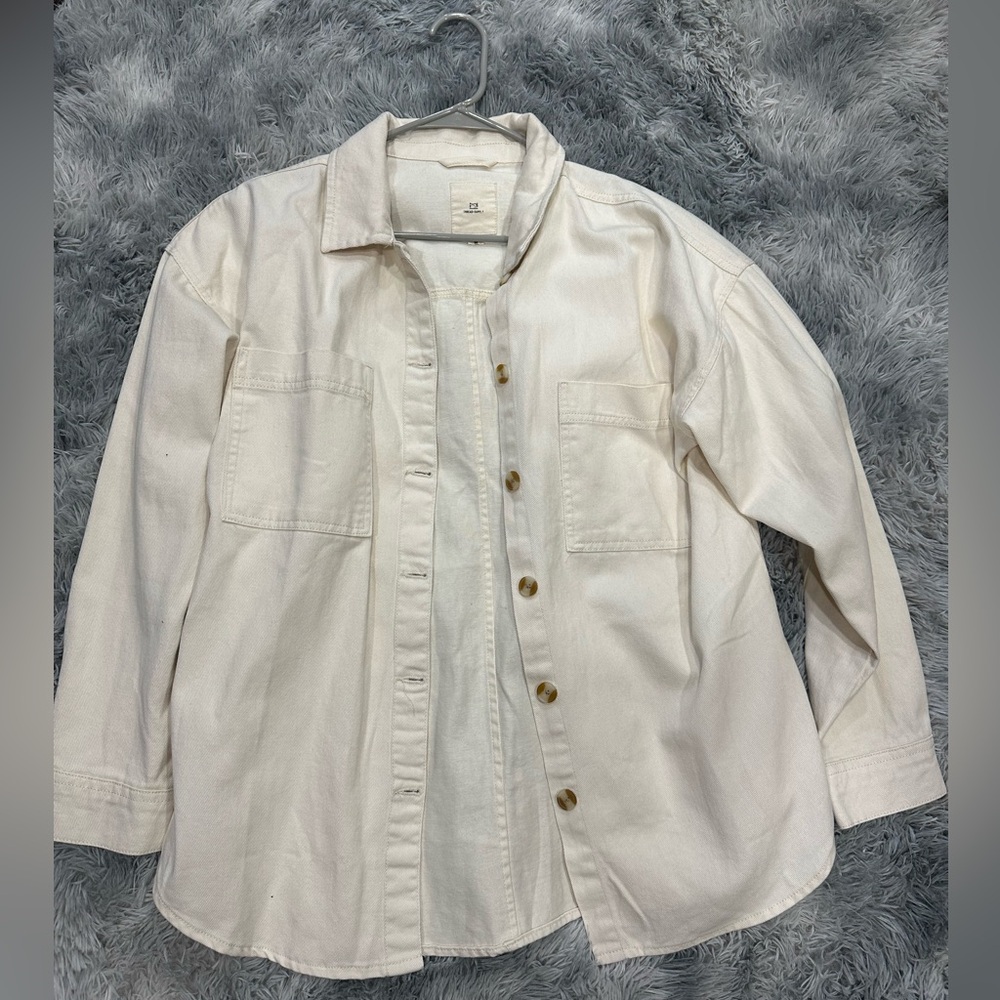 White jean jacket
